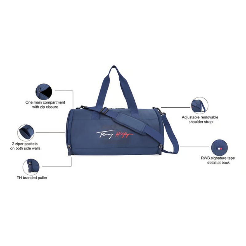 Tommy Hilfiger Unisex Freeman Gym Bag-NAVY Tommy Hilfiger Unisex Freeman Gym Bag-NAVY