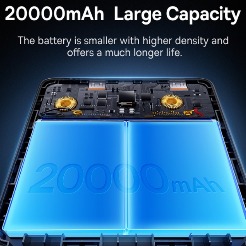 Baseus Blade Power Digital Display Fast Charging Power Bank HD Edition 20000mAh 100W Black (with Baseus Xiaobai Series Fast Charging Cable Type-C to C Baseus Blade Power Digital Display Fast Charging Power Bank HD Edition 20000mAh 100W Black (with Baseus Xiaobai Series Fast Charging Cable Type-C to C