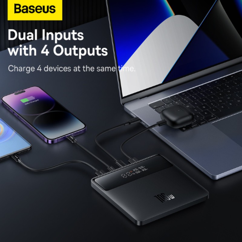 Baseus Blade Power Digital Display Fast Charging Power Bank HD Edition 20000mAh 100W Black (with Baseus Xiaobai Series Fast Charging Cable Type-C to C Baseus Blade Power Digital Display Fast Charging Power Bank HD Edition 20000mAh 100W Black (with Baseus Xiaobai Series Fast Charging Cable Type-C to C