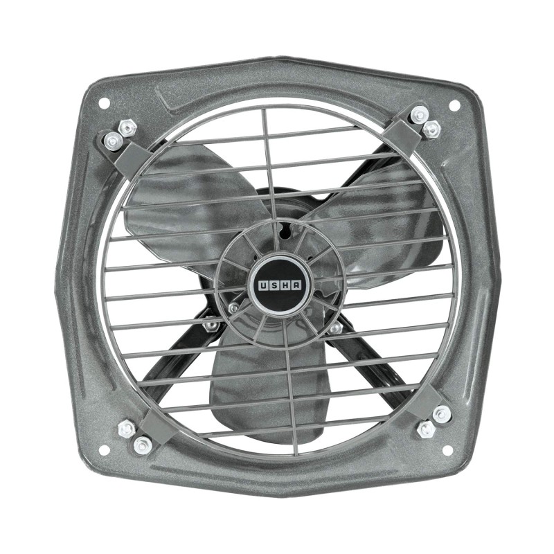 Usha Aeroclean 300mm (12Inch) Exhaust Fan | Goodbye Oil & Dust Lacquer Coating | 100% Copper Motor | Scratch&StainResistant | Aerodynamically Balanced Blades | 2Year Warranty| Metallic Grey