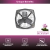Usha Aeroclean 300mm (12Inch) Exhaust Fan | Goodbye Oil & Dust Lacquer Coating | 100% Copper Motor | Scratch&StainResistant | Aerodynamically Balanced Blades | 2Year Warranty| Metallic Grey