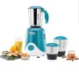 USHA Speed Master 500W with 3 Jars, 100% Copper Motor, 4-fin techno blades for finer grinding, SS Jars with flow breakers, 20000+ RPM, 5 Years Warranty on Motor (Blue and White)