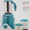 USHA Speed Master 500W with 3 Jars, 100% Copper Motor, 4-fin techno blades for finer grinding, SS Jars with flow breakers, 20000+ RPM, 5 Years Warranty on Motor (Blue and White)