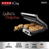 Usha iChef Sandwich Grill | 2000 Watt| Large 4 Slice Flat Bread Griller | 0-180° Flat Bed | Temperature and Timer Control | Auto Shut-off after Pre-Set time |2 Years Warranty (Stainless steel)