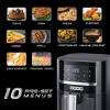 USHA Ichef Smart Air Fryer 4.5L,10 In 1 Functions10 Preset Menu|Digital Display&Touch Panel|Transparent Window|Illuminated Chamber|Turbo Air Circulation|Oil Free Cooking|Auto Pause/Start(Black),1350W