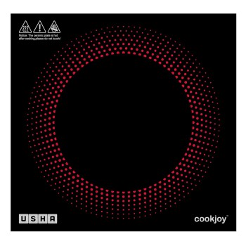 Usha Cookjoy (CJ2000WPCN) 2000 Watt Induction Cooktop (Black), Sealed Usha Cookjoy (CJ2000WPCN) 2000 Watt Induction Cooktop (Black), Sealed