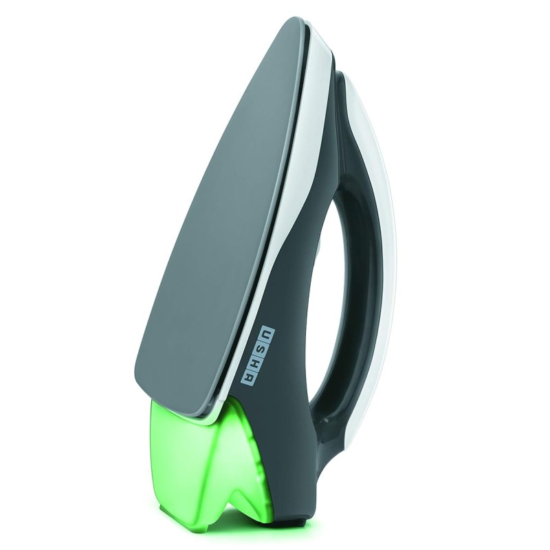 USHA Plastic Usha Aurora 1000Watt Dry Iron with Innovative Tail Light Indicator|Black Non Stick Soleplate for Longer Durability|Overheat Safety Shutoff|2 Years Warranty|(Grey & White),1000 Watts