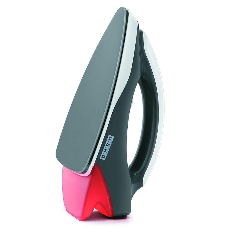 USHA Plastic Usha Aurora 1000Watt Dry Iron with Innovative Tail Light Indicator|Black Non Stick Soleplate for Longer Durability|Overheat Safety Shutoff|2 Years Warranty|(Grey & White),1000 Watts