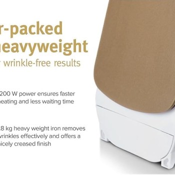 USHA Goliath 1200Watt Dry Iron with 1.8m Long Swivel Cord | Double Coat Golden Non Stick Soleplate for Longer Durability | 360° Swivel Cord | 2 Years Warranty | (Maroon), 1200 watts, Plastic USHA Goliath 1200Watt Dry Iron with 1.8m Long Swivel Cord | Double Coat Golden Non Stick Soleplate for Longer Durability | 360° Swivel Cord | 2 Years Warranty | (Maroon), 1200 watts, Plastic