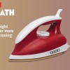 USHA Goliath 1200Watt Dry Iron with 1.8m Long Swivel Cord | Double Coat Golden Non Stick Soleplate for Longer Durability | 360° Swivel Cord | 2 Years Warranty | (Maroon), 1200 watts, Plastic