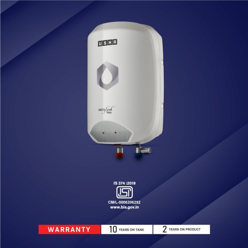 Usha Instafesh Neo 3 Litre Instant Water Heater (White), Wall Mounting Usha Instafesh Neo 3 Litre Instant Water Heater (White), Wall Mounting