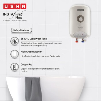 Usha Instafesh Neo 5 Litre Instant Water Heater (White), Wall Mounting Usha Instafesh Neo 5 Litre Instant Water Heater (White), Wall Mounting