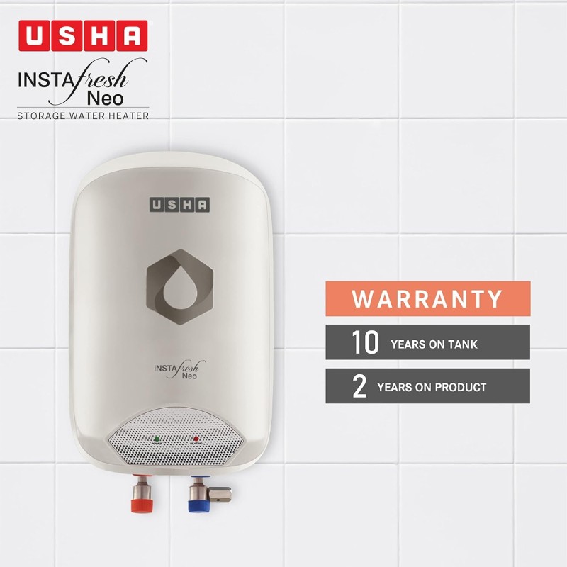 Usha Instafesh Neo 5 Litre Instant Water Heater (White), Wall Mounting Usha Instafesh Neo 5 Litre Instant Water Heater (White), Wall Mounting