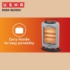 USHA 4003 1200 Watt 3 Rod Halogen Heater with Auto Oscillation Feature and Safety Mesh(Grey)