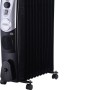 USHA OFR 4211 F PTC 2500W Oil Filled Radiator Room Heater with 11 Fins, 3 Heat Settings, Adjustable Thermostat, Built-in Fan, Overheat & Tip-Over Protection (Black)
