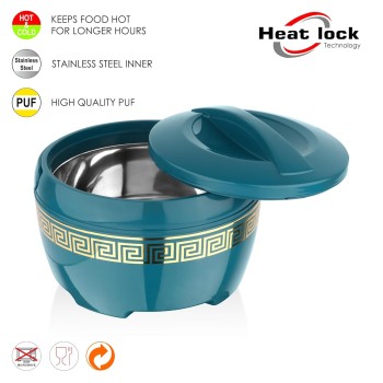 Asian Marco Inner Steel Casserole, 1800 ml, Blue |PU Insulated| BPA Free | Odour Proof| Food Grade | Easy to Carry | Easy to Store | Ideal for Chapatti | Roti | Serving Casserole Asian Marco Inner Steel Casserole, 1800 ml, Blue |PU Insulated| BPA Free | Odour Proof| Food Grade | Easy to Carry | Easy to Store | Ideal for Chapatti | Roti | Serving Casserole