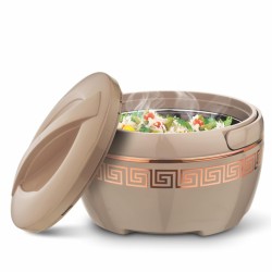 Asian Marco Inner Steel Casserole, 1800 ml, Rose Beige |PU Insulated| BPA Free | Odour Proof| Food Grade | Easy to Carry | Easy to Store | Ideal for Chapatti | Roti | Serving Casserole