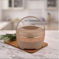 Asian Marco Inner Steel Casserole, 1800 ml, Rose Beige |PU Insulated| BPA Free | Odour Proof| Food Grade | Easy to Carry | Easy to Store | Ideal for Chapatti | Roti | Serving Casserole