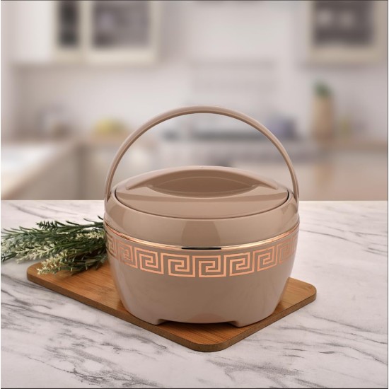 Asian Marco Inner Steel Casserole, 1800 ml, Rose Beige |PU Insulated| BPA Free | Odour Proof| Food Grade | Easy to Carry | Easy to Store | Ideal for Chapatti | Roti | Serving Casserole