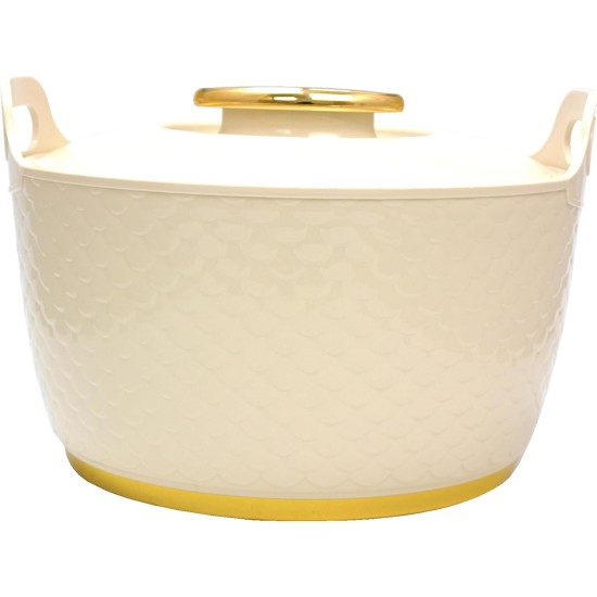 ASIAN Casserole Majestic Gold Stainless Steel Insulated Hotpot (BEIGE, 1500ML)