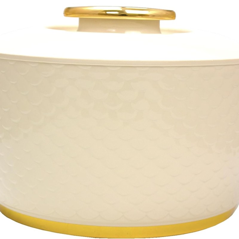 ASIAN Casserole Majestic Gold Stainless Steel Insulated Hotpot (BEIGE, 1500ML)