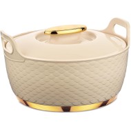 ASIAN Casserole Majestic Gold Stainless Steel Insulated Hotpot (BEIGE, 1500ML)