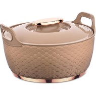 ASIAN Casserole Majestic Gold Stainless Steel Insulated Hotpot (ROSE, 1500ML)