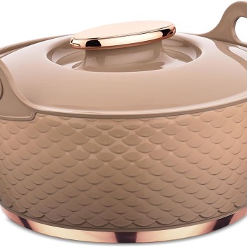ASIAN Casserole Majestic Gold Stainless Steel Insulated Hotpot (ROSE, 1500ML)