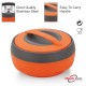 Asian Cosmos Inner Steel Casserole, 600 ml, Orange|PU Insulated| BPA Free | Odour Proof| Food Grade | Easy to Carry | Easy to Store | Ideal for Chapatti | Roti | Serving Casserole