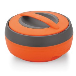 Asian Cosmos Inner Steel Casserole, 600 ml, Orange|PU Insulated| BPA Free | Odour Proof| Food Grade | Easy to Carry | Easy to Store | Ideal for Chapatti | Roti | Serving Casserole