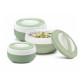 Asian Cosmos Insulated Casserole | Set of 3 Pcs ,600ML, 100ML, 1500ML - GREEN