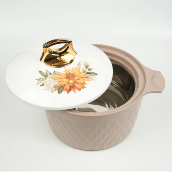 ASIAN Casserole Diamond Stainless Steel Liner Double Wall Insulated (BROWN, 2500ML) ASIAN Casserole Diamond Stainless Steel Liner Double Wall Insulated (BROWN, 2500ML)