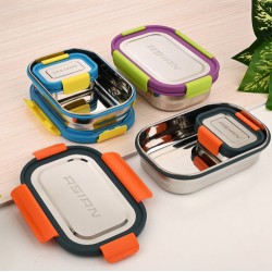 ASIAN FRESH BITE STAINLESS STEEL LUNCH BOX - 850 ML