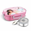 ASIAN Hot Meal Locker Kids Lunch Box With SPOON (Pink, Stainless Steel), 500 milliliter ASIAN Hot Meal Locker Kids Lunch Box With SPOON (Pink, Stainless Steel), 500 milliliter