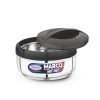 Asian Marco Stainless Steel Insulated N DELUX Hot Pot, Set Of 3Pcs (800ML, 1200ML. 1800ML) - SILVER and BLACK