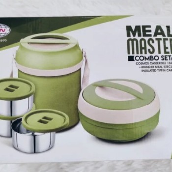 ASIAN MEAL MASTER COMBO SET - CASSEROLE AND TIFFING INNER WATTI X 3PCS