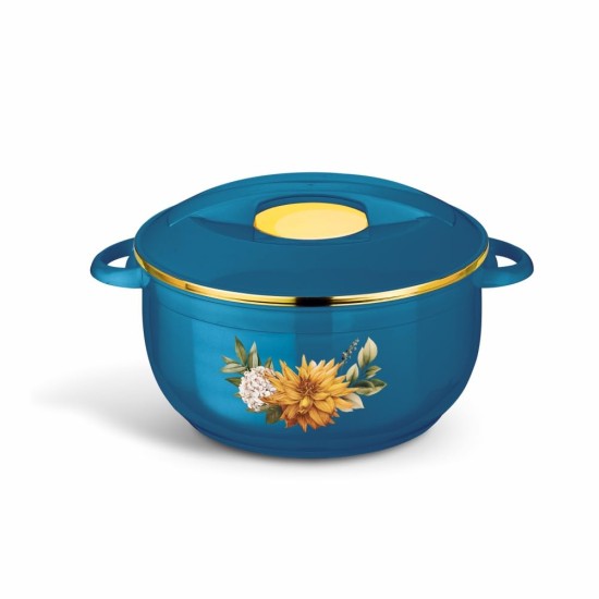 Asian Nova Inner Steel Casserole, 1600 ml, BLUE |PU Insulated| BPA Free | Odour Proof| Food Grade | Easy to Carry | Easy to Store | Ideal for Chapatti | Roti | Serving Casserole