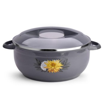 Asian Nova Inner Steel Casserole, 1600 ml, GREY |PU Insulated| BPA Free | Odour Proof| Food Grade | Easy to Carry | Easy to Store | Ideal for Chapatti | Roti | Serving Casserole