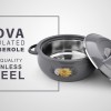 Asian Nova Inner Steel Casserole, 2500 ml, Grey |PU Insulated| BPA Free | Odour Proof| Food Grade | Easy to Carry | Easy to Store | Ideal for Chapatti | Roti | Serving Casserole