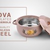 Asian Nova Inner Steel Casserole, 5500 ml, Rose Beige |PU Insulated| BPA Free | Odour Proof| Food Grade | Easy to Carry | Easy to Store | Ideal for Chapatti | Roti | Serving Casserole