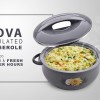 Asian Nova Inner Steel Casserole, 5500 ml, Grey |PU Insulated| BPA Free | Odour Proof| Food Grade | Easy to Carry | Easy to Store | Ideal for Chapatti | Roti | Serving Casserole