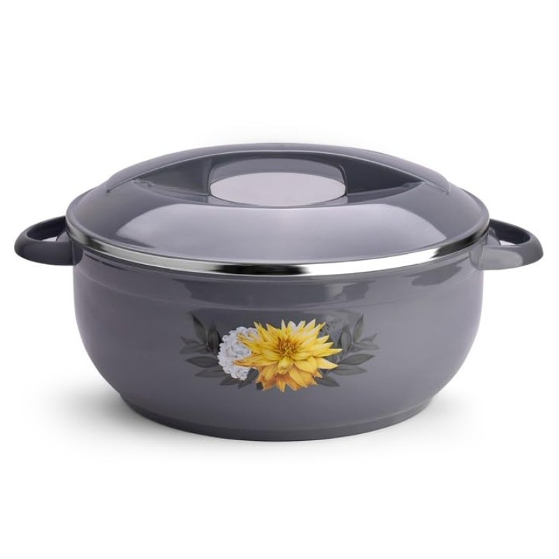 Asian Nova Inner Steel Casserole, 5500 ml, Grey |PU Insulated| BPA Free | Odour Proof| Food Grade | Easy to Carry | Easy to Store | Ideal for Chapatti | Roti | Serving Casserole