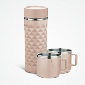 Asian Orion Combo Set| Flask & 2 cups | BEIGE Asian Orion Combo Set| Flask & 2 cups | BEIGE