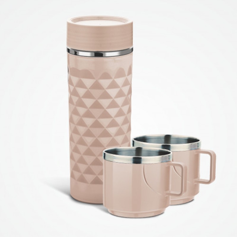 Asian Orion Combo Set| Flask & 2 cups | BEIGE Asian Orion Combo Set| Flask & 2 cups | BEIGE