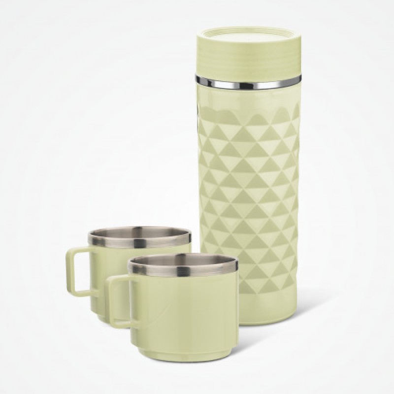 Asian Orion Combo Set| Flask & 2 cups | PARROT GREEN Asian Orion Combo Set| Flask & 2 cups | PARROT GREEN