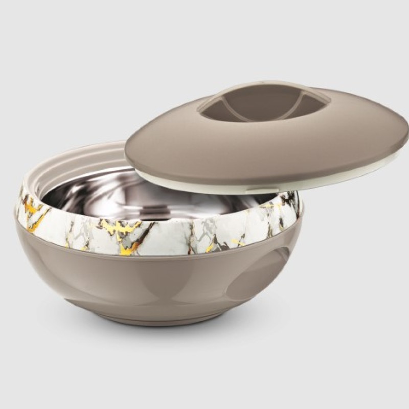 Asian Venus Inner Steel Casserole, 2500 ml, Brown |PU Insulated| BPA Free | Odour Proof| Food Grade | Easy to Carry | Easy to Store | Ideal for Chapatti | Roti | Serving Casserole