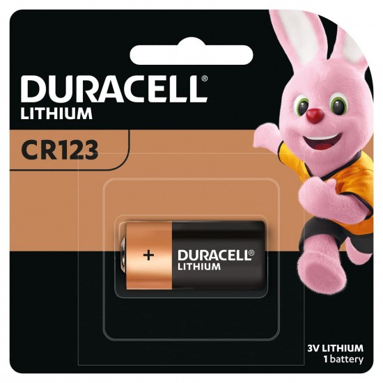 Duracell High Power Lithium 123 Battery 3V, pack of 1 (CR123 / CR123A / CR17345) suitable for use in sensors, keyless locks, photo flash and flashlights