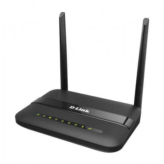 D-Link DSL-2750U Wireless-N 300 Mbps Single_band ADSL2/2+ 4-Port Router Black