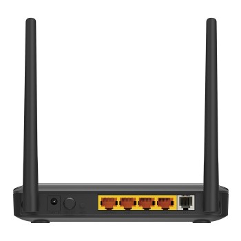 D-Link DSL-2750U Wireless-N 300 Mbps Single_band ADSL2/2+ 4-Port Router Black