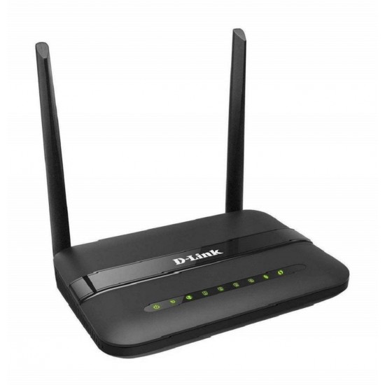 D-Link DSL-2750U Wireless-N 300 Mbps Single_band ADSL2/2+ 4-Port Router Black